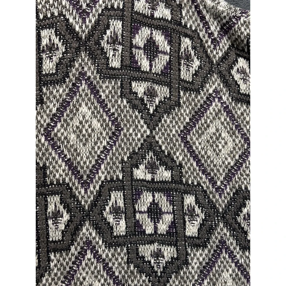 Vintage Sweater Men's XL White 3D Woven Geometric Cosby Chunky Knit JT Beckett